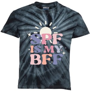 Spf Is My Bff Sunscreen Skincare Esthetician Kids Tie-Dye T-Shirt