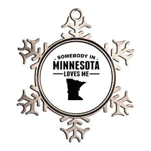 Somebody In Minnesota Loves Metallic Star Ornament