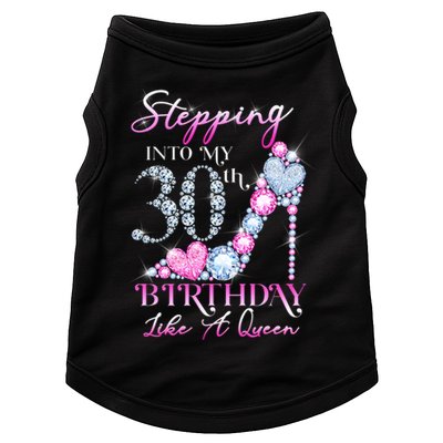 Stepping Into My 30th  Birthday Like A Queen Doggie Tank