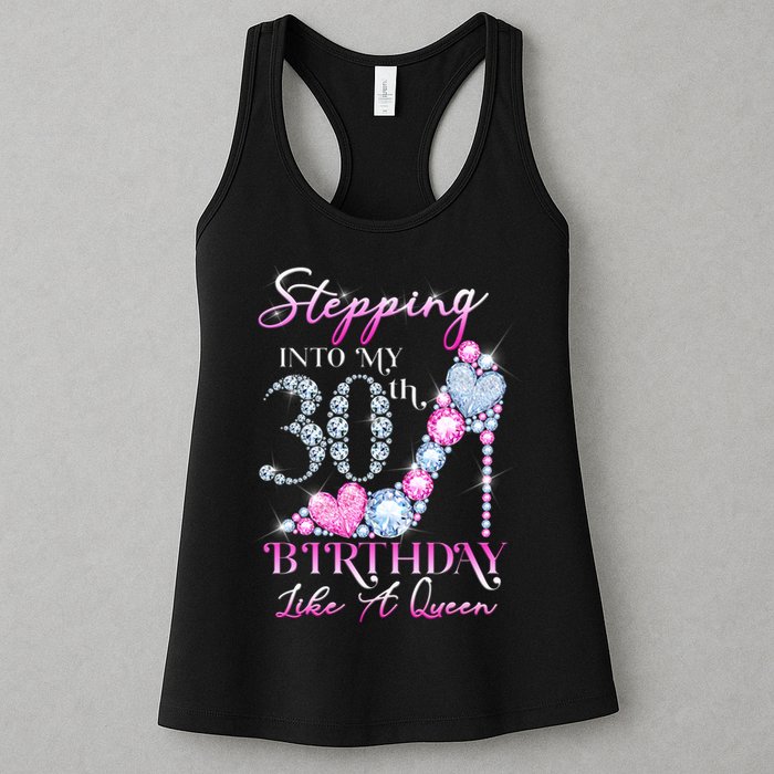 Stepping Into My 30th  Birthday Like A Queen Womens Tank Top