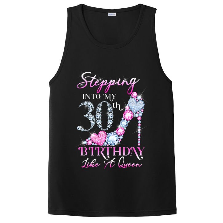 Stepping Into My 30th  Birthday Like A Queen PosiCharge Competitor Tank