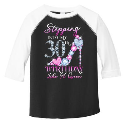 Stepping Into My 30th  Birthday Like A Queen Toddler Fine Jersey T-Shirt