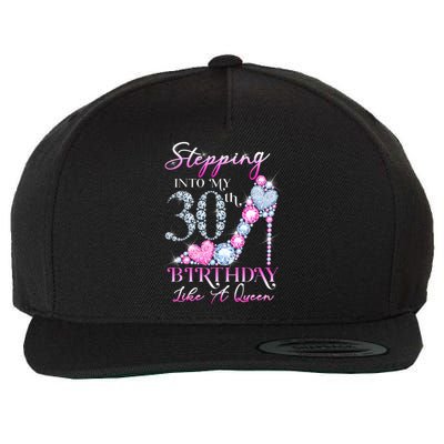 Stepping Into My 30th  Birthday Like A Queen Wool Snapback Cap