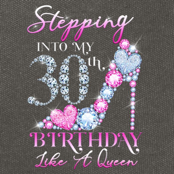 Stepping Into My 30th  Birthday Like A Queen Cotton Canvas Backpack
