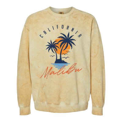 Summer In Malibu Beach Colorblast Crewneck Sweatshirt