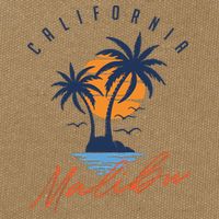 Summer In Malibu Beach Cotton Canvas Backpack
