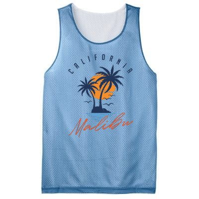 Summer In Malibu Beach Mesh Reversible Basketball Jersey Tank