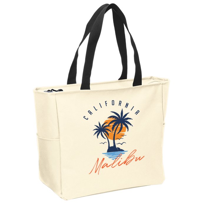 Summer In Malibu Beach Zip Tote Bag