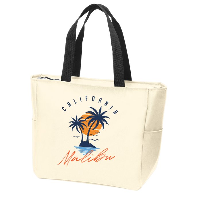 Summer In Malibu Beach Zip Tote Bag