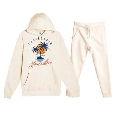 Summer In Malibu Beach Premium Hooded Sweatsuit Set