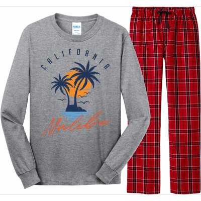 Summer In Malibu Beach Long Sleeve Pajama Set