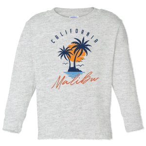 Summer In Malibu Beach Toddler Long Sleeve Shirt