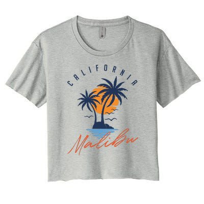 Summer In Malibu Beach Women's Crop Top Tee