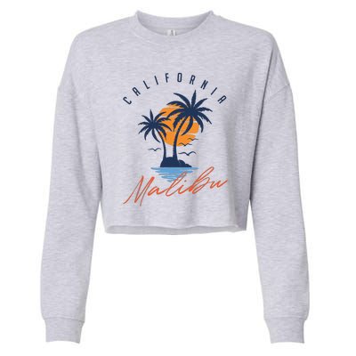 Summer In Malibu Beach Cropped Pullover Crew