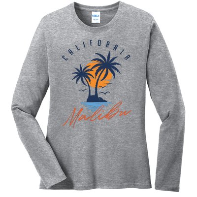 Summer In Malibu Beach Ladies Long Sleeve Shirt