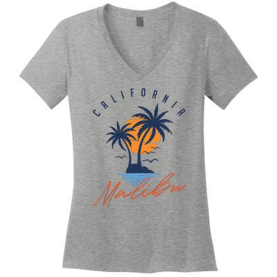 Summer In Malibu Beach Women's V-Neck T-Shirt