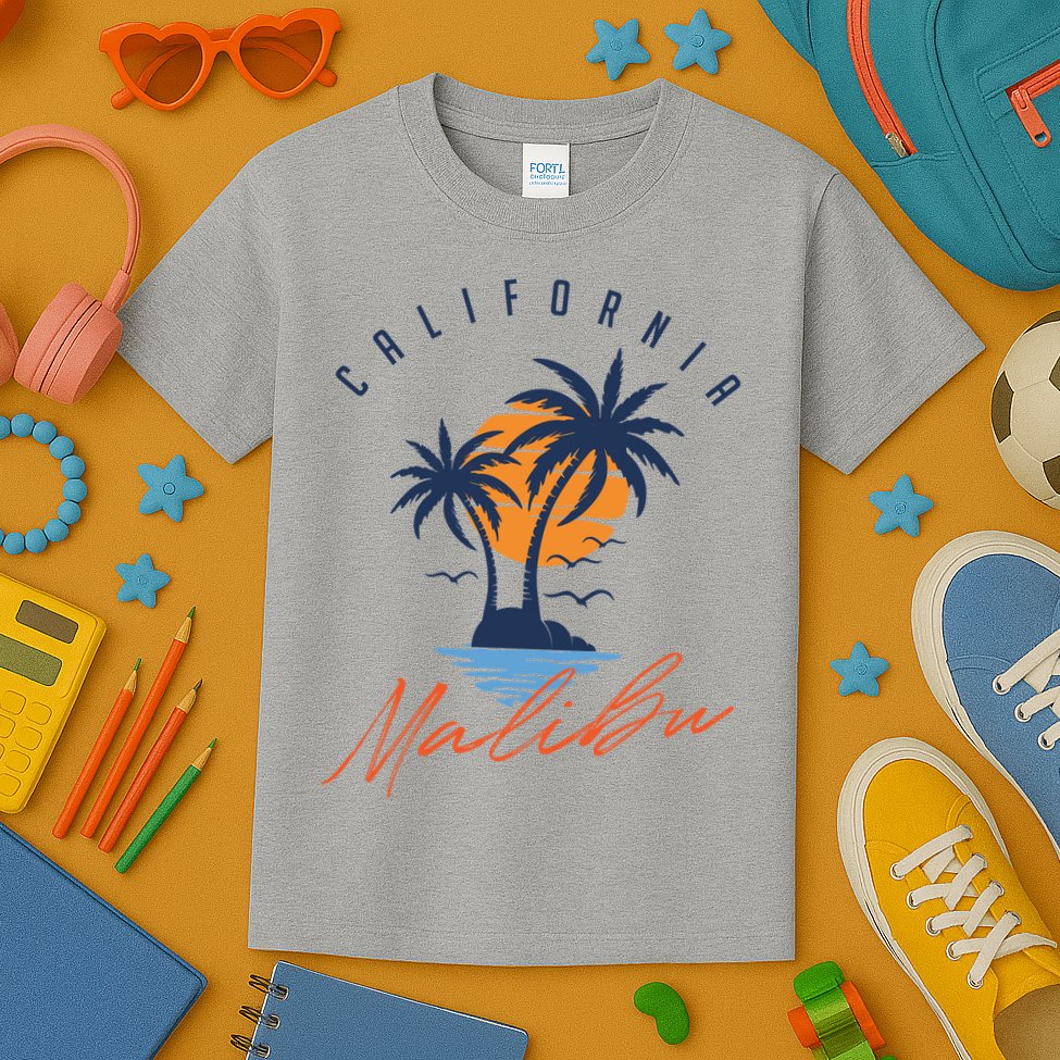 Summer In Malibu Beach Kids T-Shirt