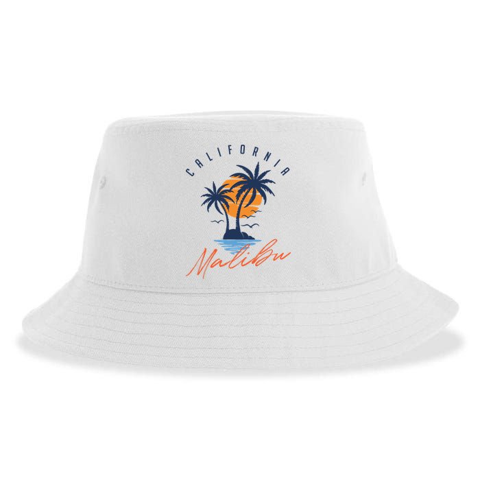 Summer In Malibu Beach Sustainable Bucket Hat