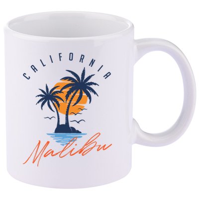 Summer In Malibu Beach 11oz C Handle Ceramic Mug