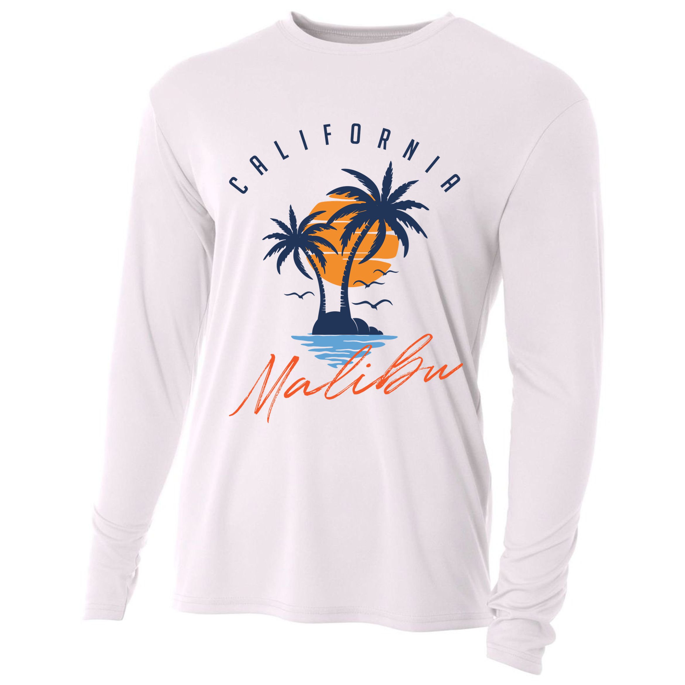 Summer In Malibu Beach Cooling Performance Long Sleeve Crew