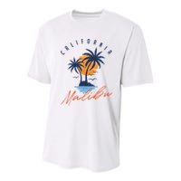 Summer In Malibu Beach Youth Performance Sprint T-Shirt