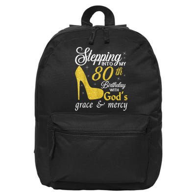 Stepping Into My 80th Birthday With God's Grace And Mercy 16 in Basic Backpack