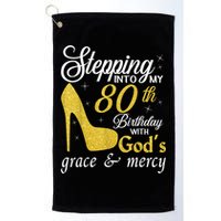 Stepping Into My 80th Birthday With God's Grace And Mercy Golf Towel