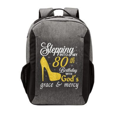 Stepping Into My 80th Birthday With God's Grace And Mercy Vector Backpack