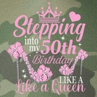 Stepping Into My 50Th Birthday Like A Queen Legacy Tie Dye Trucker Hat