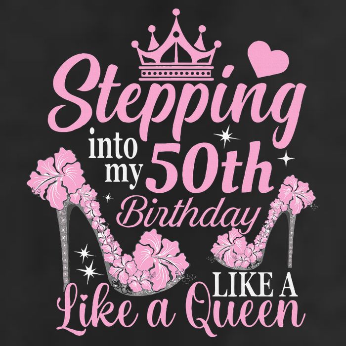 Stepping Into My 50Th Birthday Like A Queen Golf Towel