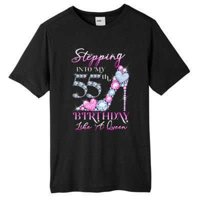 Stepping Into My 55th  Birthday Like A Queen Tall Fusion ChromaSoft Performance T-Shirt