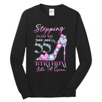 Stepping Into My 55th  Birthday Like A Queen Tall Long Sleeve T-Shirt