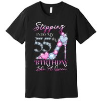 Stepping Into My 55th  Birthday Like A Queen Premium T-Shirt