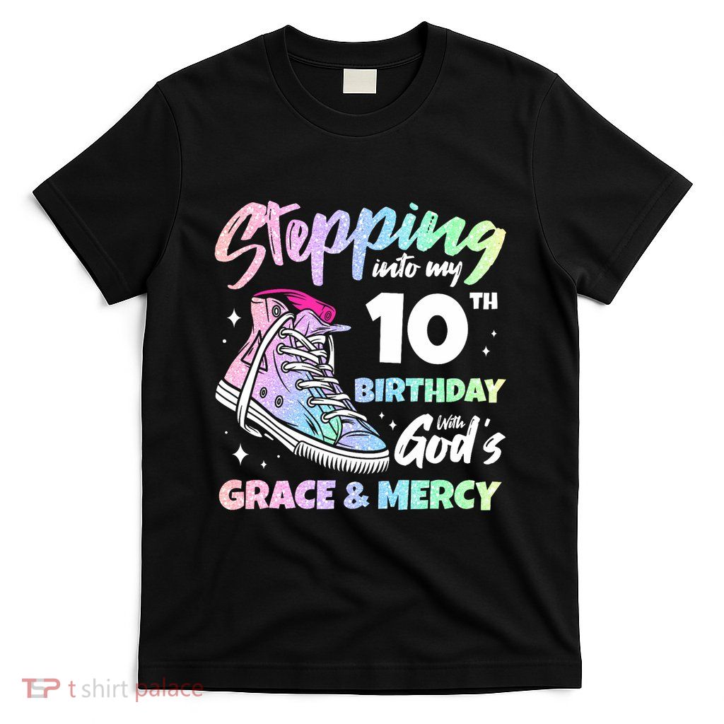Stepping Into My 10th Birthday 10 Years Old Ten Birthday T-Shirt