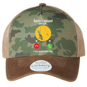 Sorry I Missed Your Call Fishing Funny Gift Legacy Tie Dye Trucker Hat