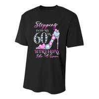 Stepping Into My 60th  Birthday Like A Queen Youth Performance Sprint T-Shirt