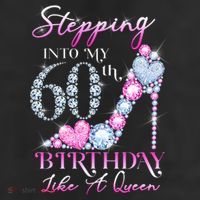 Stepping Into My 60th  Birthday Like A Queen 25L Jumbo Tote