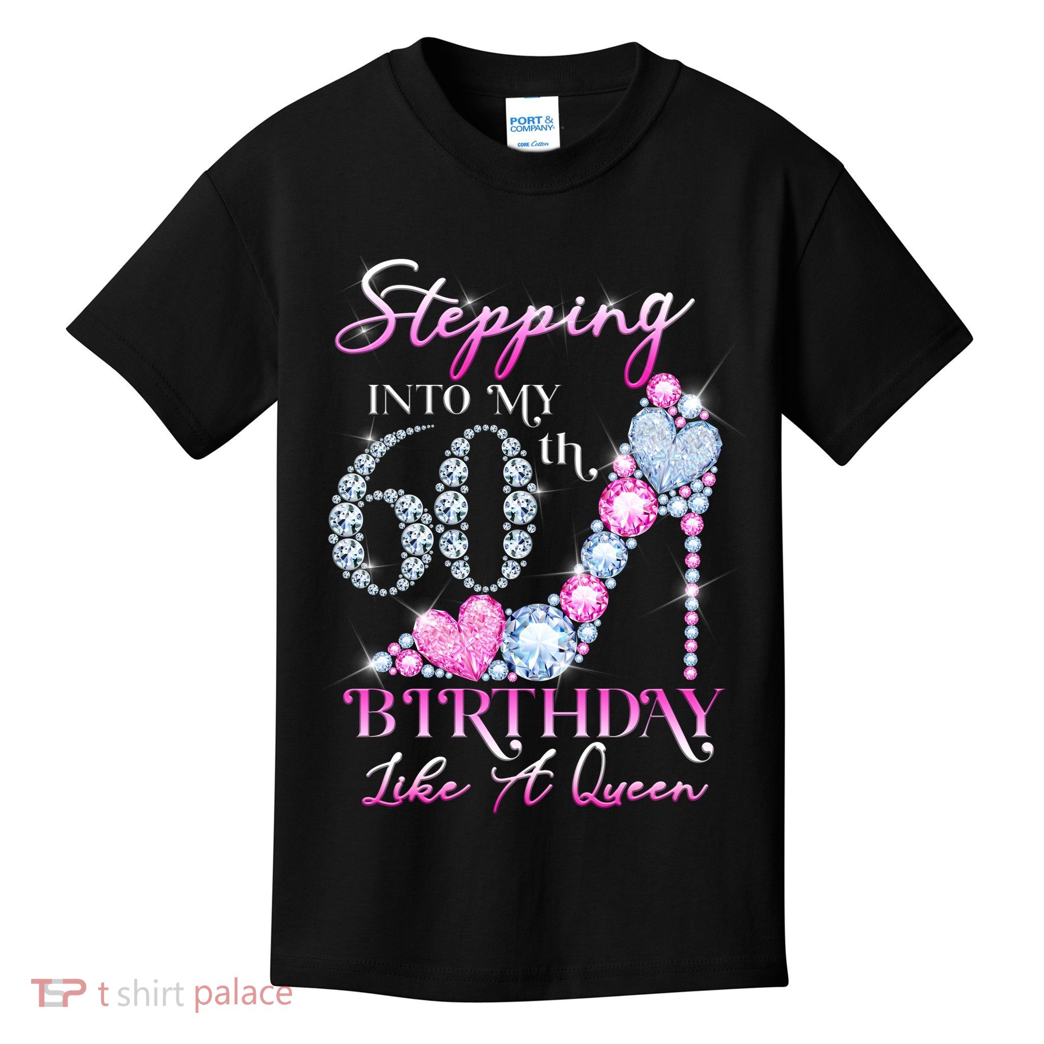 Stepping Into My 60th  Birthday Like A Queen Kids T-Shirt
