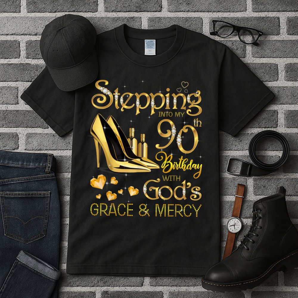 Stepping into my 90th birthday with God's grace & Mercy Tall T-Shirt