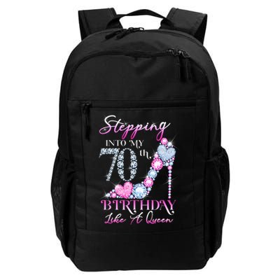 Stepping Into My 70th  Birthday Like A Queen Backpack