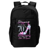 Stepping Into My 70th  Birthday Like A Queen Backpack