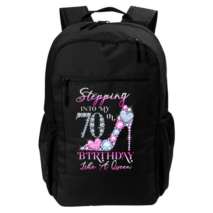 Stepping Into My 70th  Birthday Like A Queen Backpack