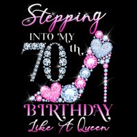 Stepping Into My 70th  Birthday Like A Queen Backpack