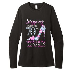 Stepping Into My 70th  Birthday Like A Queen Womens CVC Long Sleeve Shirt