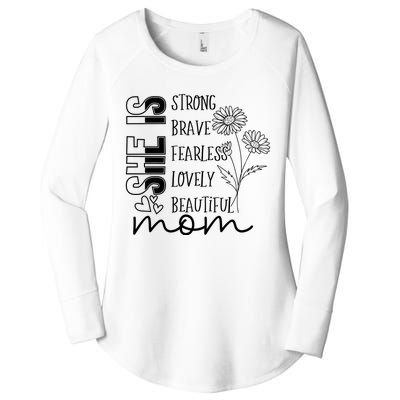 She Is Mom Celebrating Motherhood Women's Perfect Tri Tunic Long Sleeve Shirt