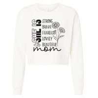 She Is Mom Celebrating Motherhood Cropped Pullover Crew