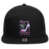 Stepping Into My 75th  Birthday Like A Queen 7 Panel Mesh Trucker Snapback Hat