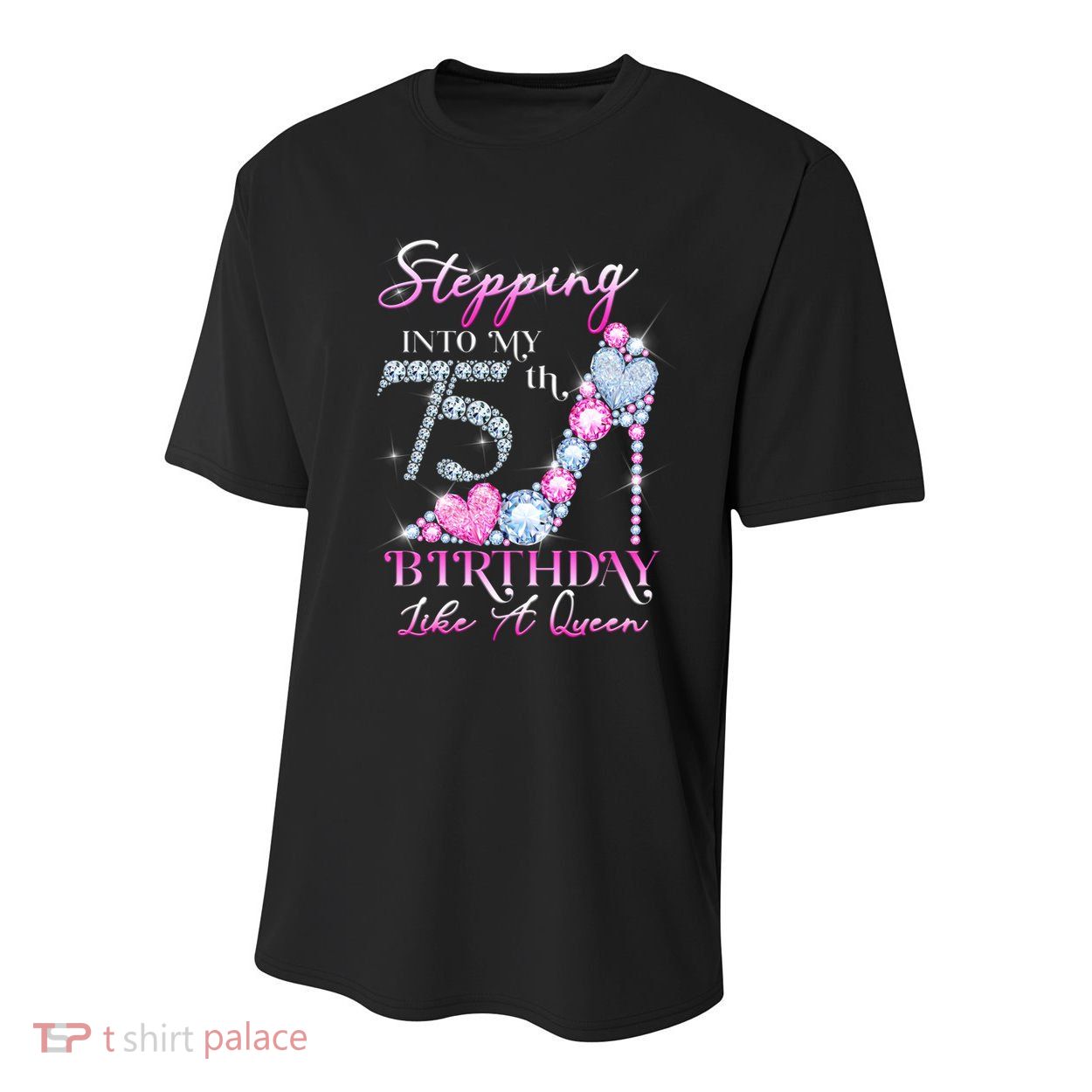 Stepping Into My 75th  Birthday Like A Queen Youth Performance Sprint T-Shirt
