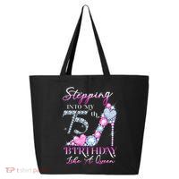 Stepping Into My 75th  Birthday Like A Queen 25L Jumbo Tote