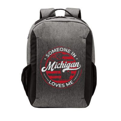 Someone In Michigan Loves Me Michigan Vector Backpack